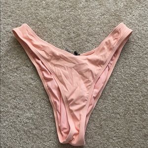 High leg bikini bottoms peach color